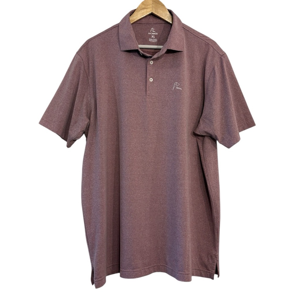 Rhoback Men's Polo Shirt in Mauve/Burgundy